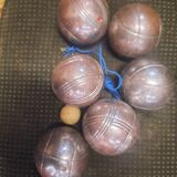 6 anciennes boules de petanque