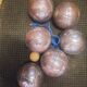 6 old pétanque balls