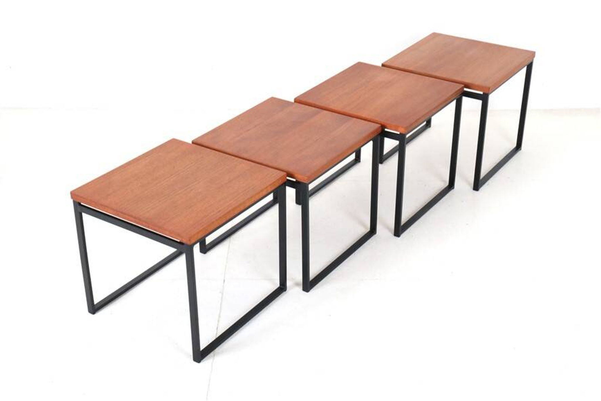 Rare Rego / Günter Renkel “Twen” teak side table / Mid-century modern design / 1950s / 1960s modernism