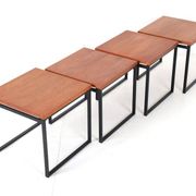 Rare Rego / Günter Renkel “Twen” teak side table / Mid-century modern design / 1950s / 1960s modernism