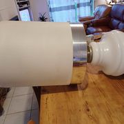 Vintage 1970s White Opaline Lamp