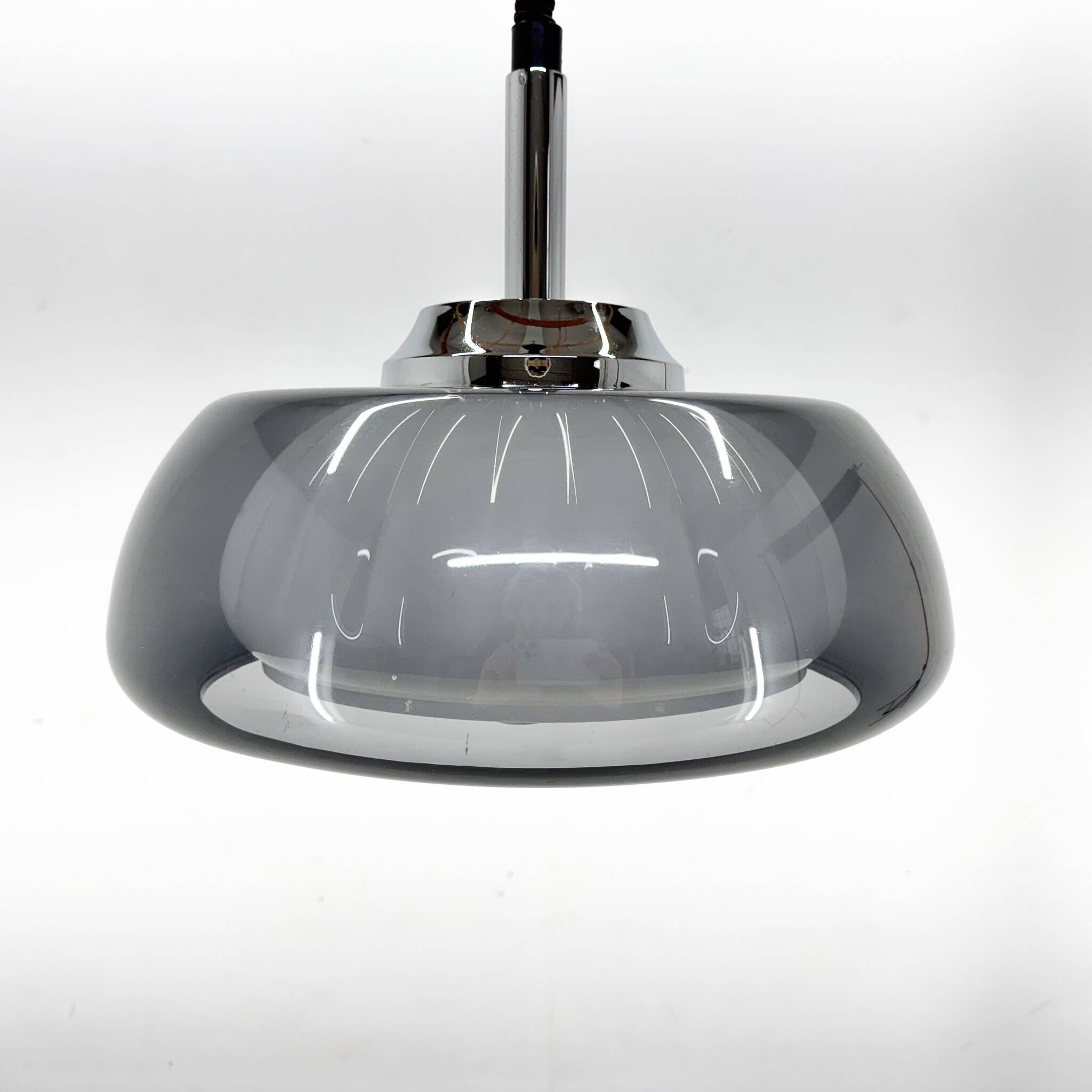 Mid-Century Space Age Adjustable Pendant Light, Italy