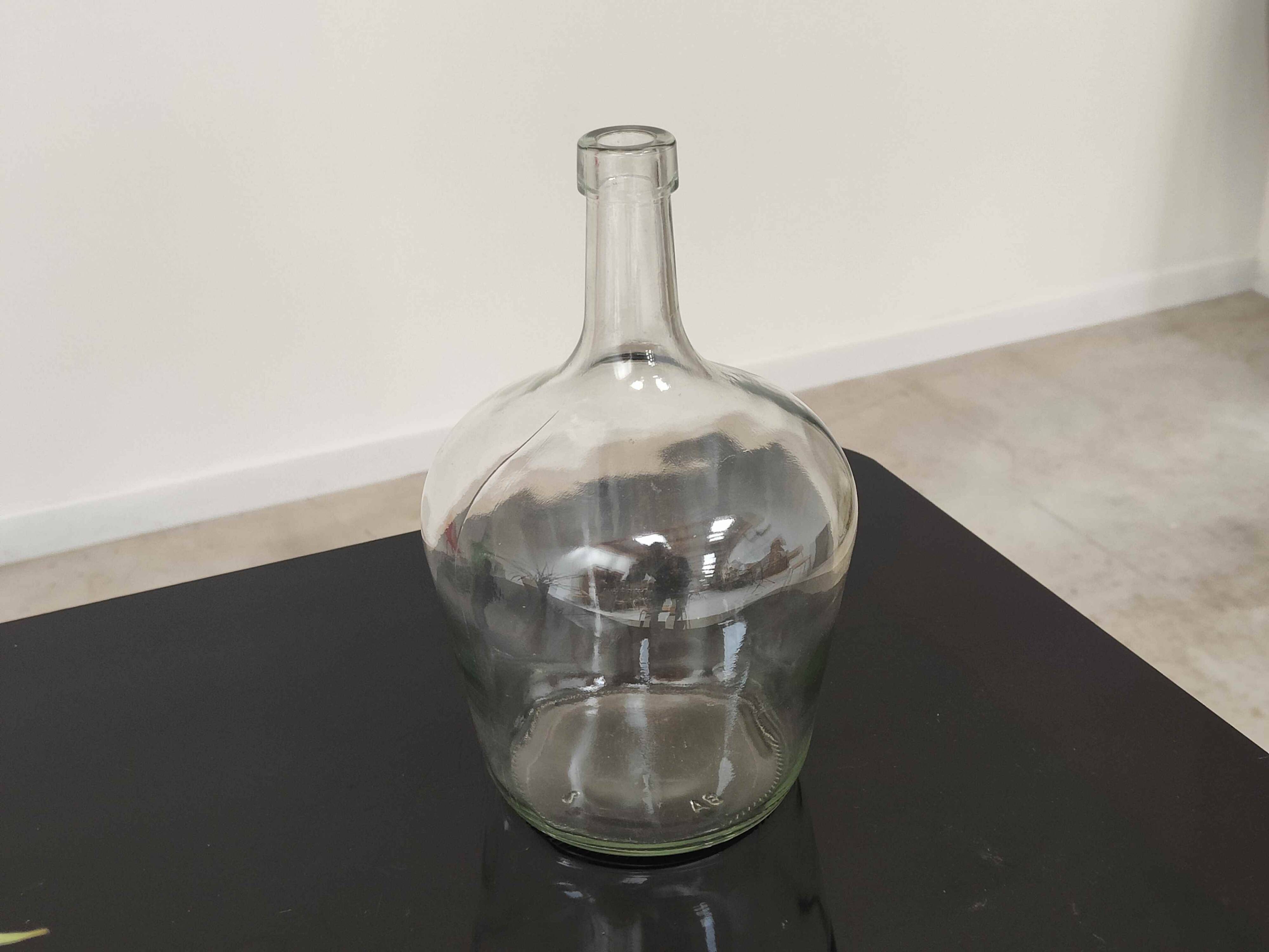 Dame Jeanne vintage transparent glass carboy 25cm