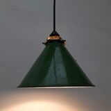 Old enamelled sheet metal lamp
