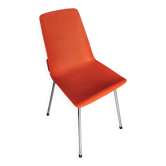 Chaise vintage grosfillex design rouge orangé
