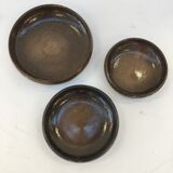 Series of three hollow plates in Jean Marais ceramic