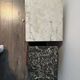 Set of 2 vintage wooden bedside tables with marble.