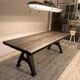 Tisch industriel « Bonneiche vergraut »
