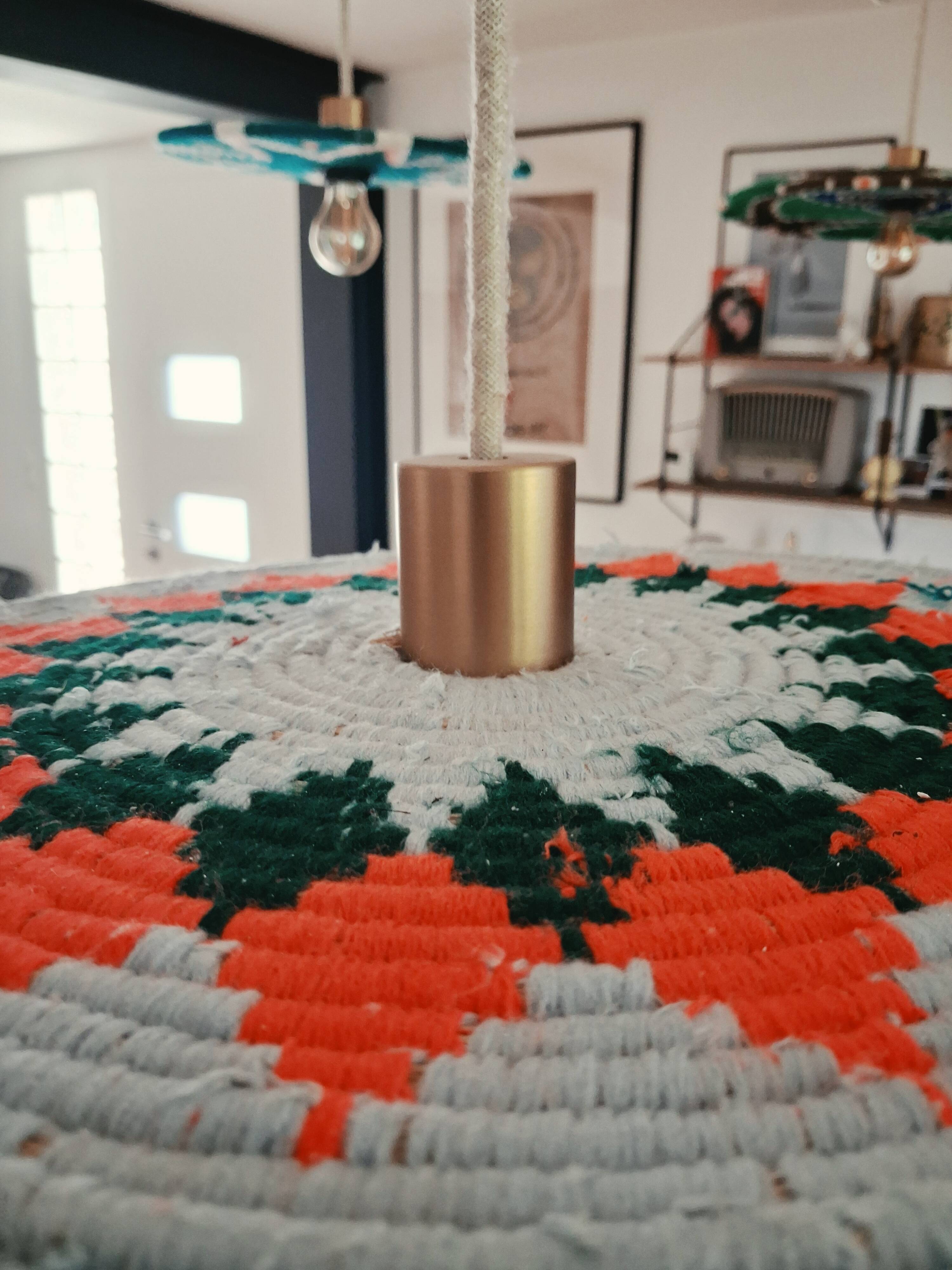 Handcrafted suspension cascade 6 lights "Moroccan Basket"