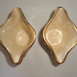 Pair vases vallauris multicolored flowers