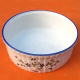 Round soufflé dish n°1 floral decoration porcelain france