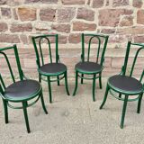 Set of 4 Chairs restaurant café wood curved bistro