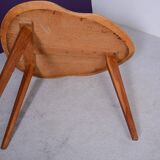 Tripod coffee table, solid oak, Steiner edition