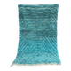 Tapis en laine pure sur mesure artisanale traditionnelle bleu 1,6/2,5 m