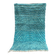 Tapis en laine pure sur mesure artisanale traditionnelle bleu 1,6/2,5 m