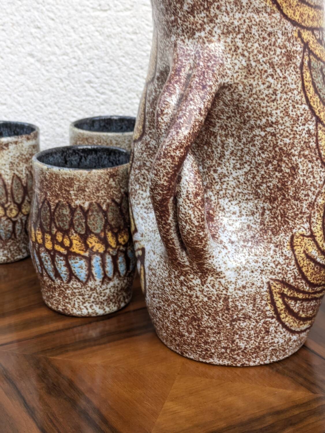 Vintage Accolay ceramic orangeade set, 1960s