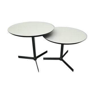 Round 1960 pull-out coffee tables