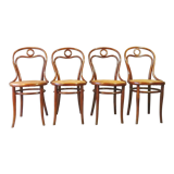 Set of 4 chairs THONET N°31, circa 1880, new cannages