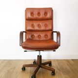 Office chair in upholstered skai