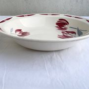 Plat creux ancien Badonviller décor tulipes