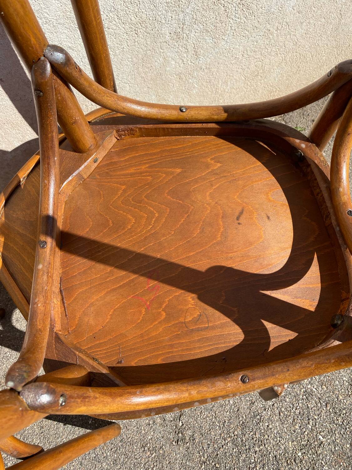 Série de 7 chaises bistrot vintage
