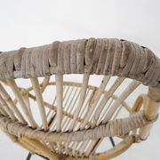 Rohe Noordwolde rattan and metal lounge chair, The Netherlands 1950's