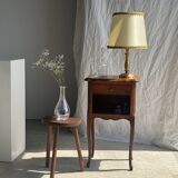 Classic wooden bedside table with drawer