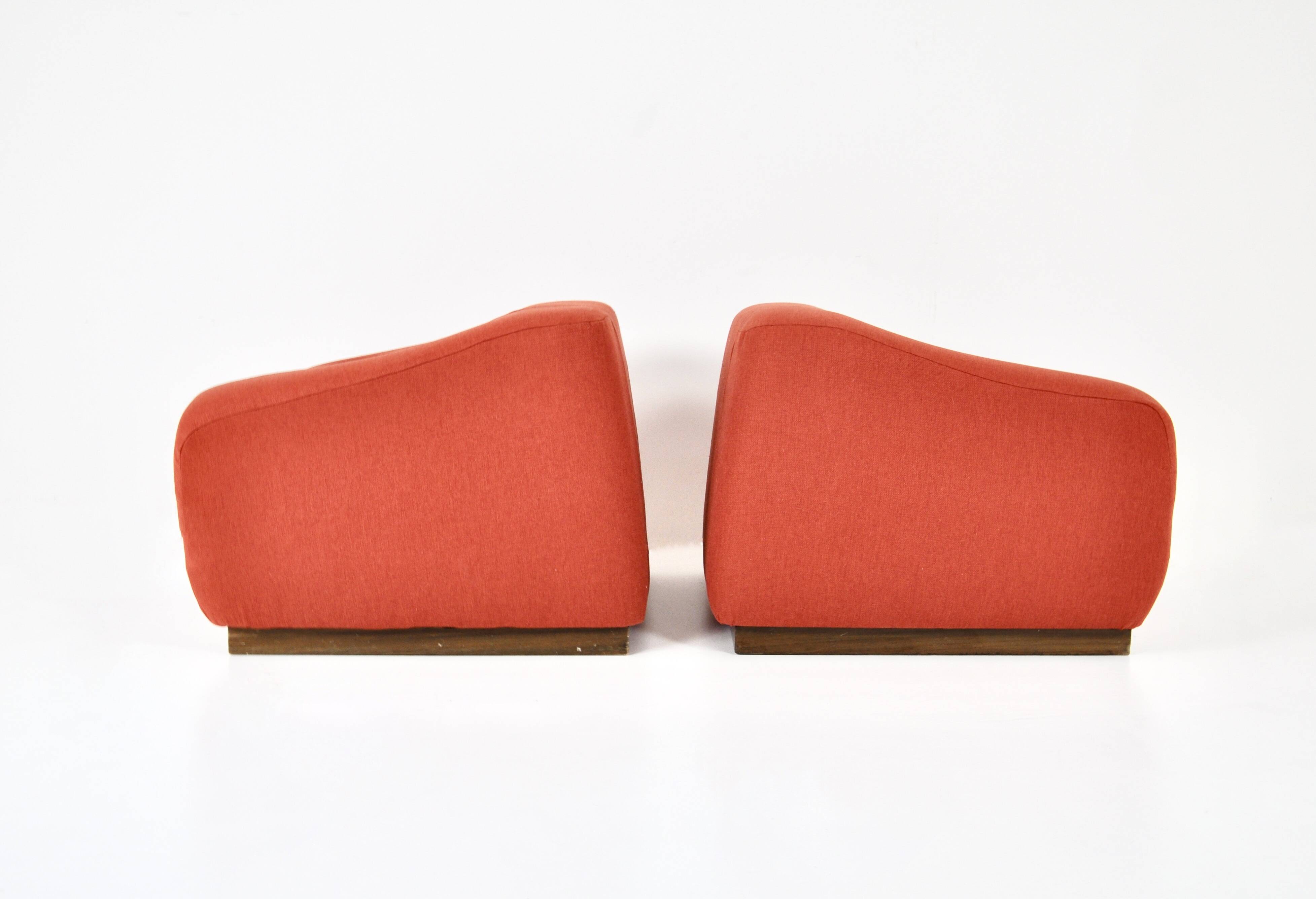 Pair of Italian armchairs, 1970s