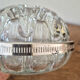 Antique glass and silver-plated flower holder