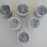 Lot of 6 cockroaches in white marble and gray 80s