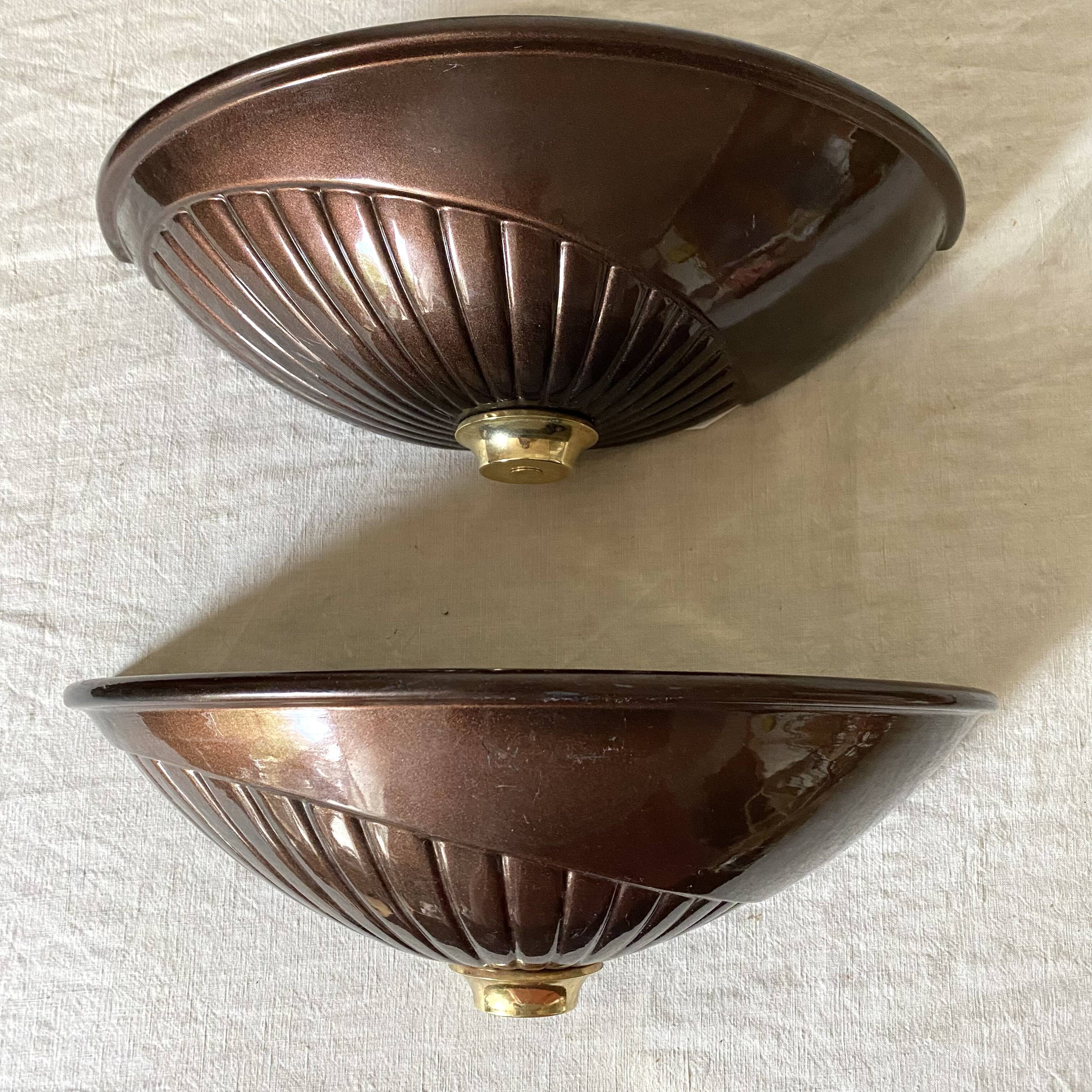 Robert de Schuytener vintage ceramic wall lights