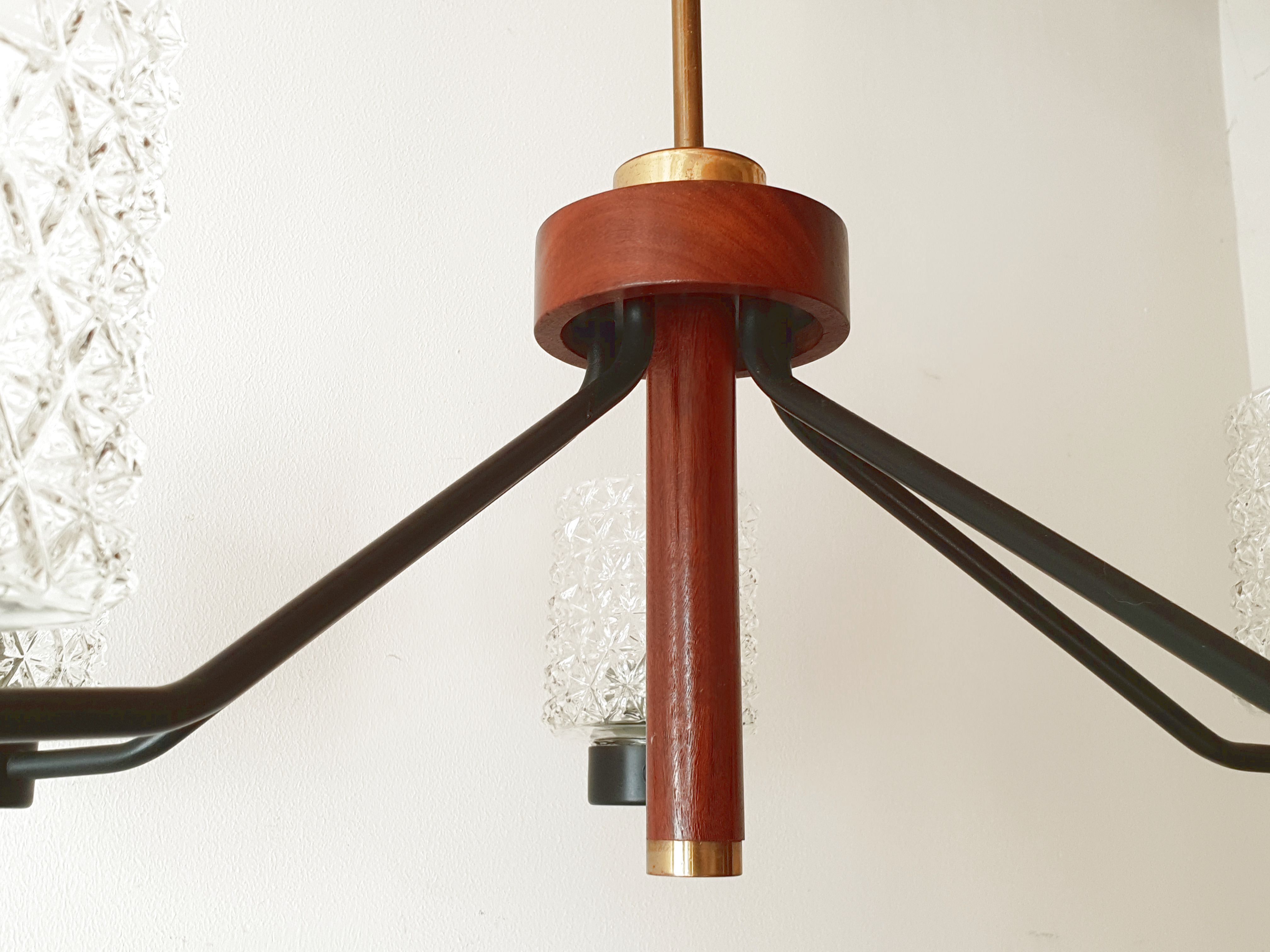 Scandinavian vintage chandelier 1960