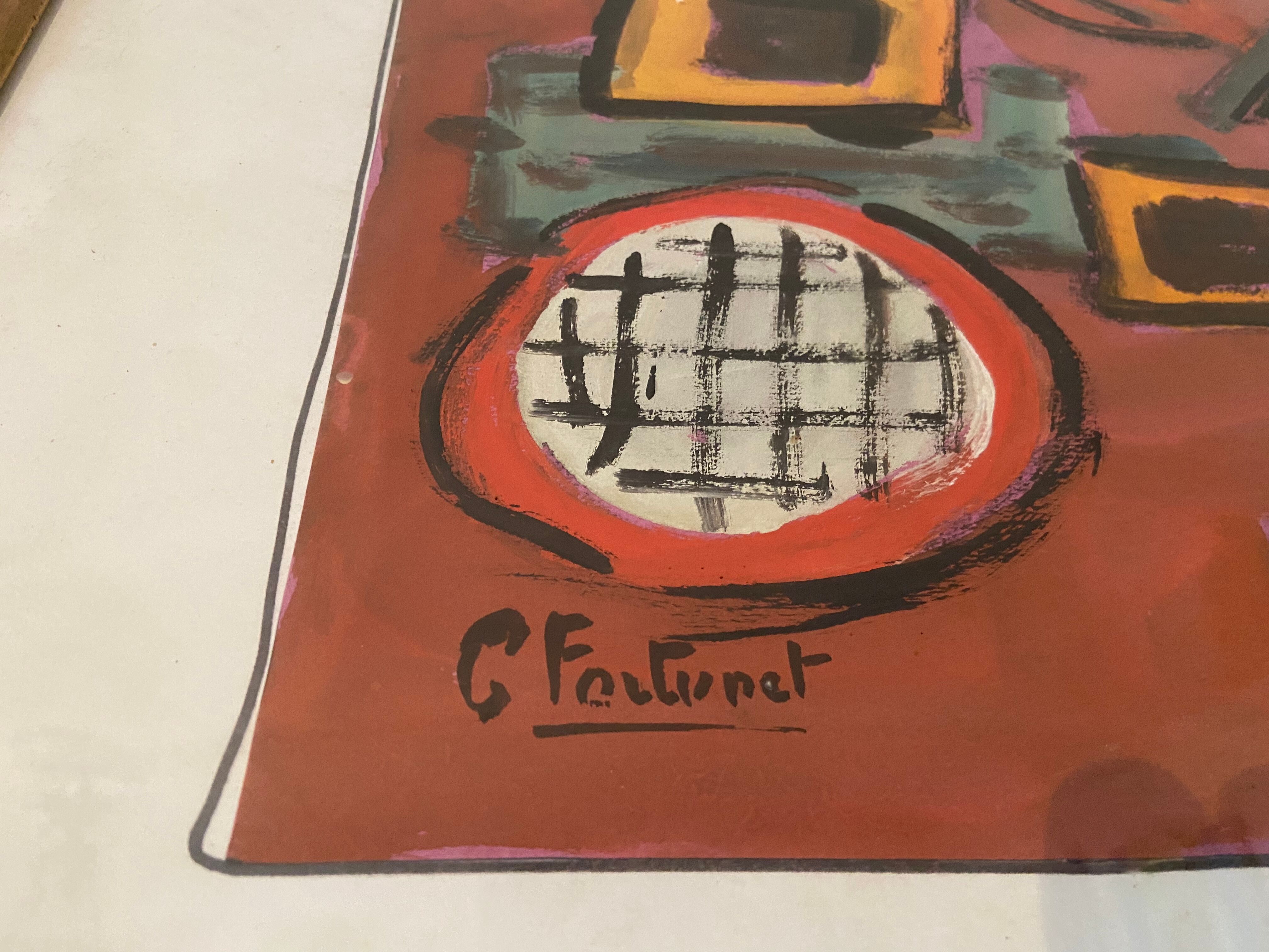 Painting abstract composition