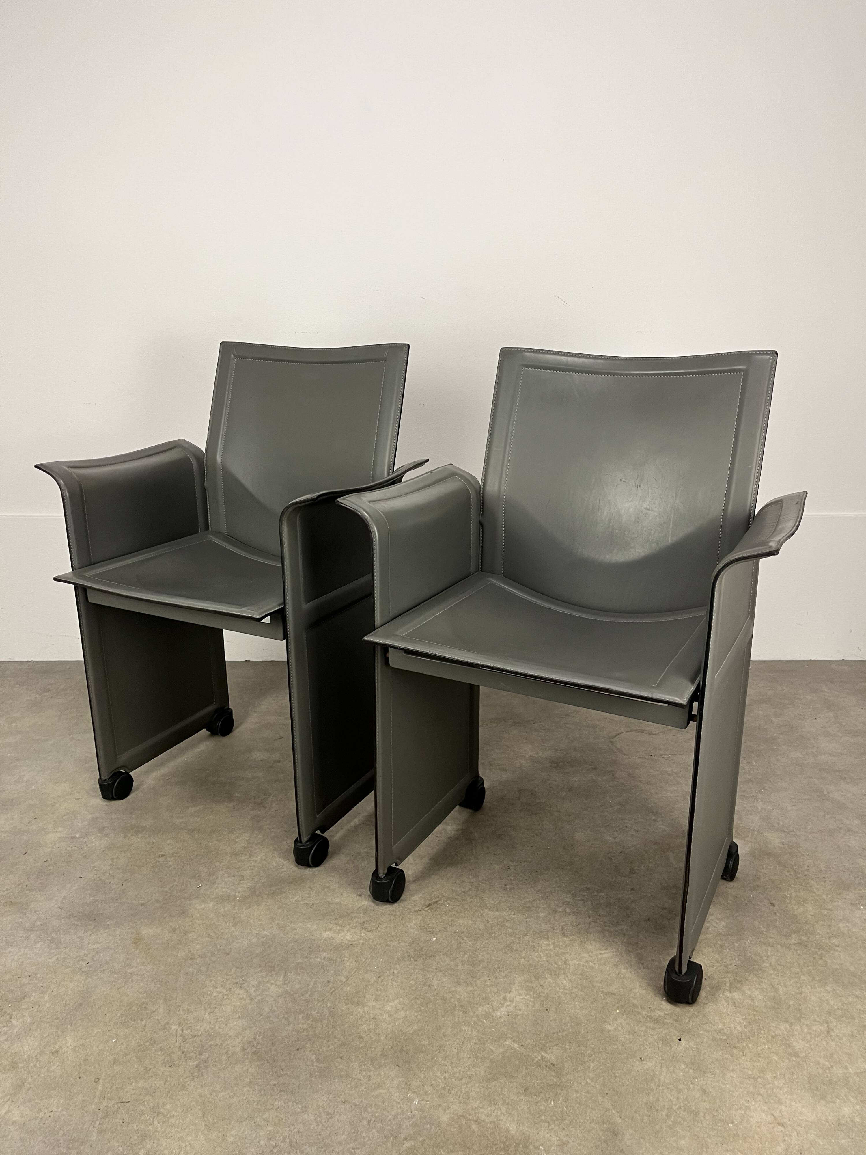 Paire de chaises Korium par Tito Agnoli pour Matteo Grassi