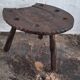 Table de jeu / café en forme de fer à cheval, sculptée à la main dans un style brutaliste, années 1960.