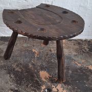 Brutalist hand-carved horse-shoe shaped gaming / coffee table, 1960s