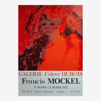 Affiche Exposition 1972 Galerie Colette Dubois, Francis Mockel