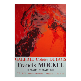 Affiche Exposition 1972 Galerie Colette Dubois, Francis Mockel