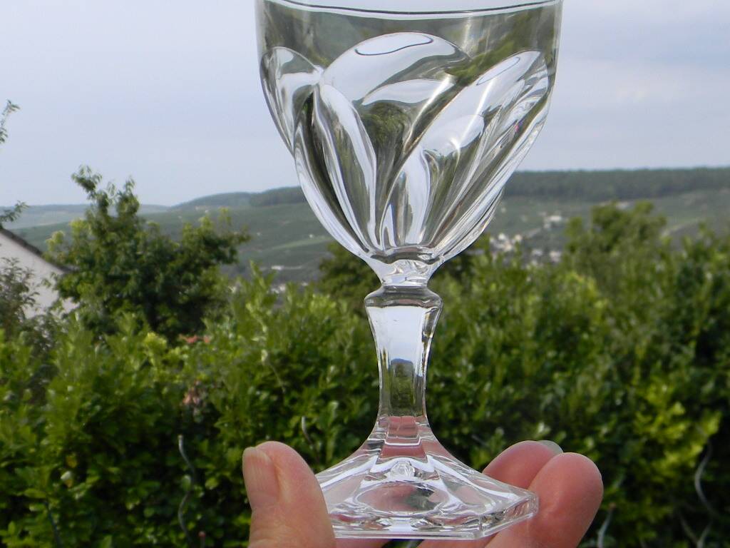 Set of 6 ARQUES crystal aperitif glasses. ORSAY model.