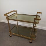 Desserte bar à roulettes années 80