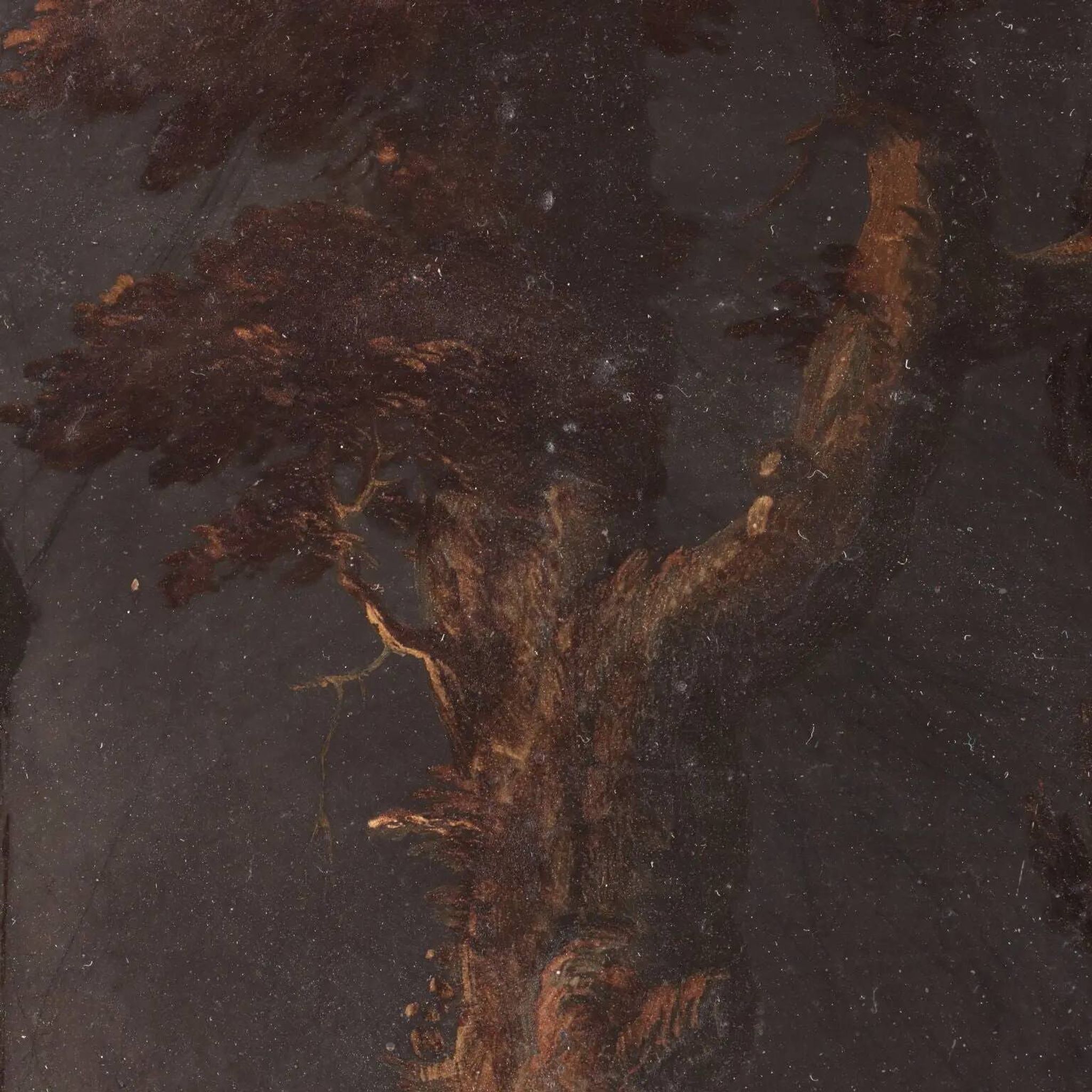 Pair of old paintings on slate, religious subject, 17th century.