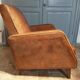 Paire de fauteuils cuir