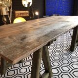 Farm table on trestles