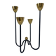 Brass and metal candlestick by Gunnar Ander for Ystad Metall, Sweden, 1950s