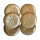 Set of 6 CNP Village stoneware fondue plates