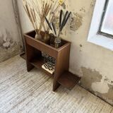 Jardinière années 50 palissandre constructiviste