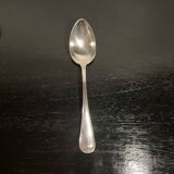 Silver-plated metal soup spoons