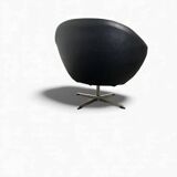 Vintage black armchair / lounge chair / 'Folke Jansson' armchair