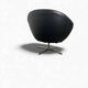 Vintage black armchair / lounge chair / 'Folke Jansson' armchair