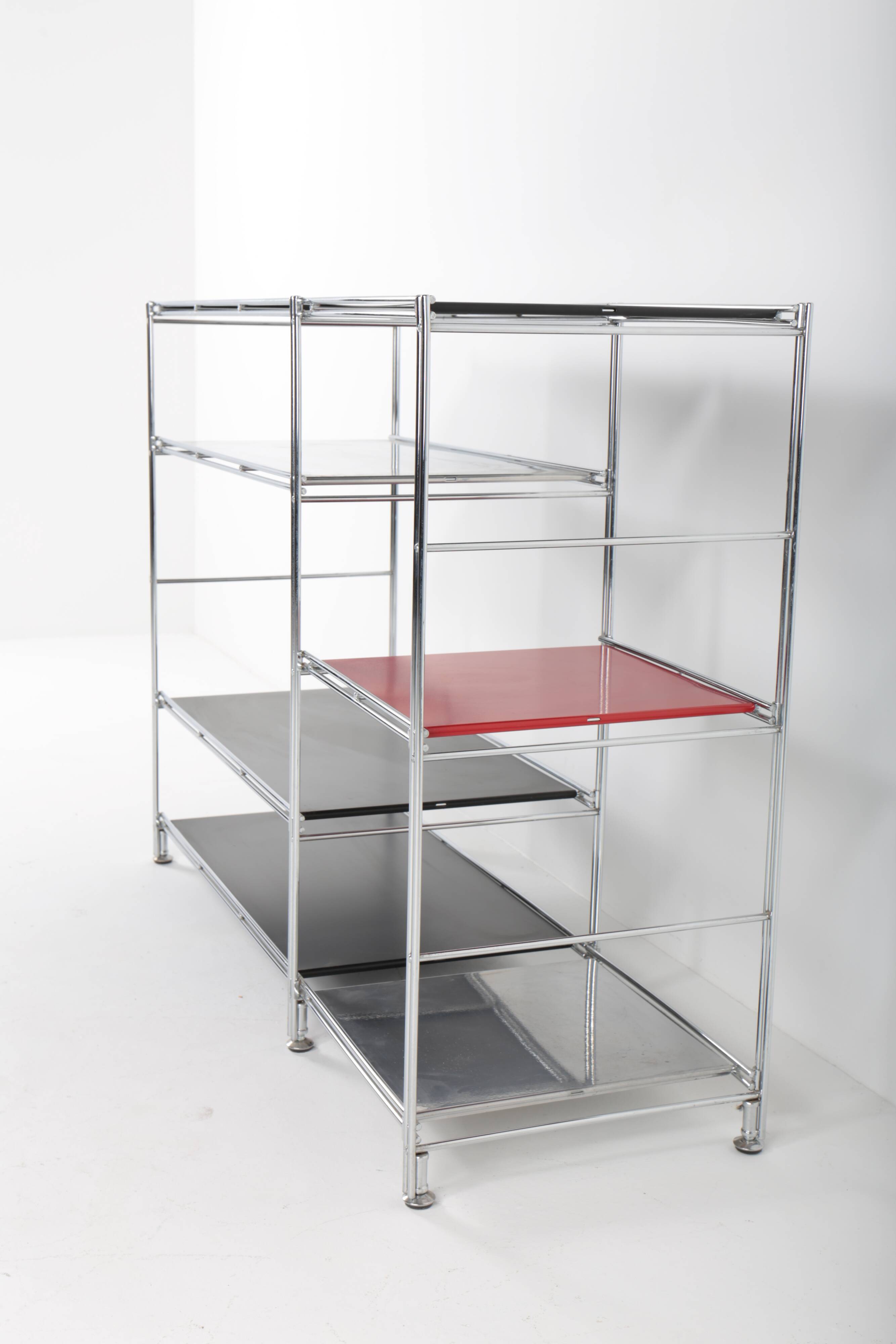 Vintage modular metal shelf
